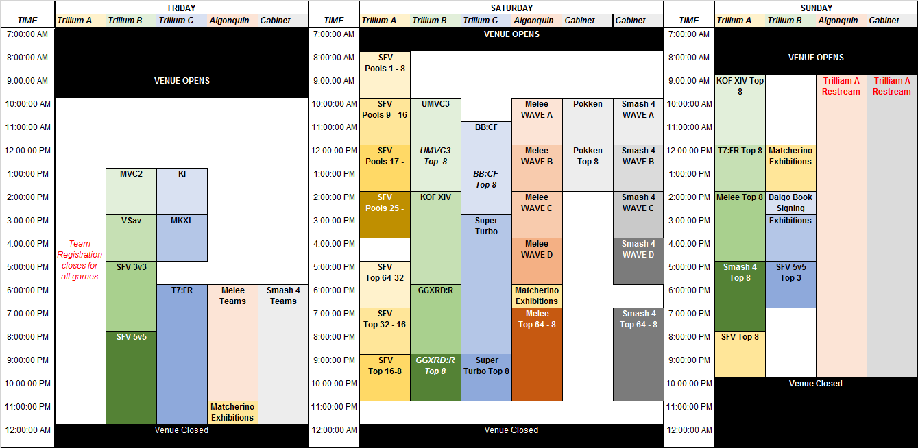 Canada Cup Stream Schedule